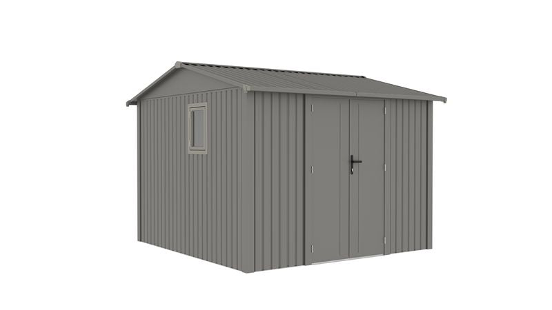 Willow 9.7x10 ft. Metal Shed–Slate