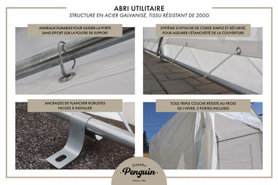 Outdoor Utility Shelter–5 ft. x 8 ft.-White