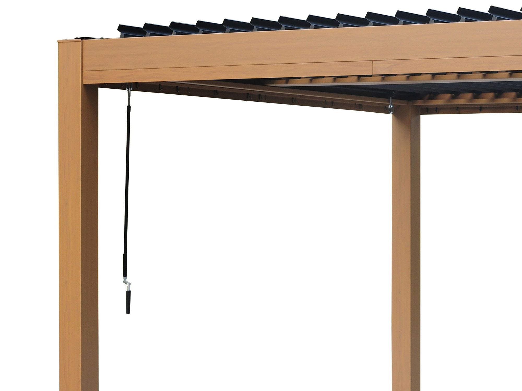 Vikos 10x10 ft. Free Standing Aluminum Pergola–Wood Finish