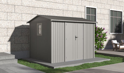 Willow 9.7x7.9 ft. Metal Shed-Slate