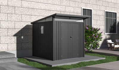 Arvada 7.4x8.2 ft. Metal Sheds-Dark Grey