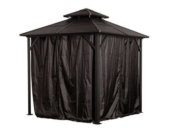 Rideaux en polyester noir