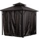 Rideaux en polyester noir